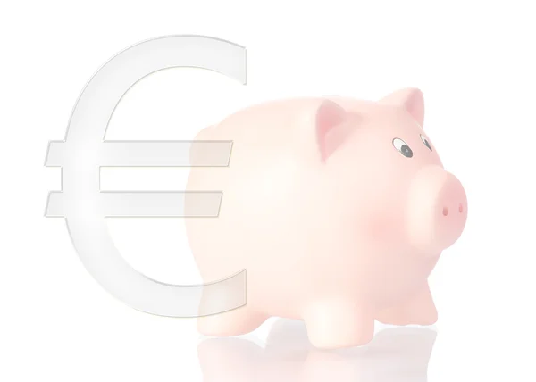 euro simgesi ile Piggy banka kesti