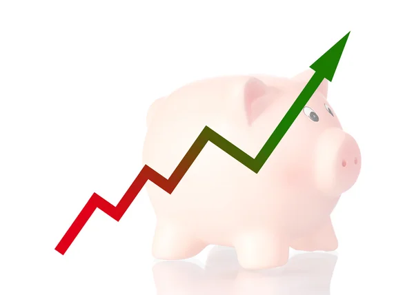 yukarı doğru renk gradyan kumbara ile diyagram