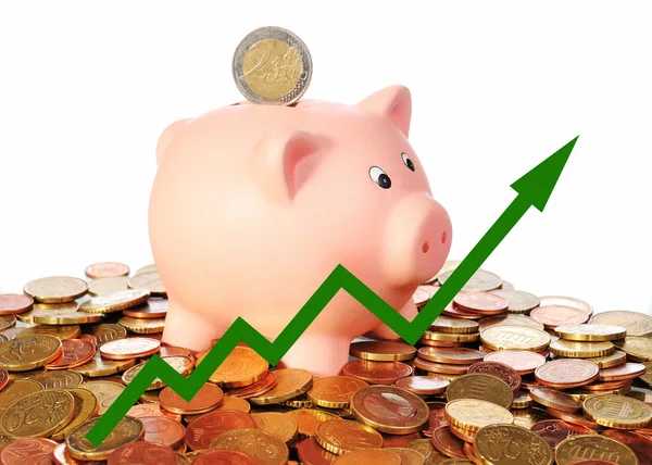 kumbara ile yukarı doğru yeşil diyagramı