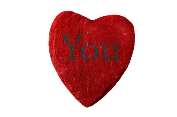 I love you red heart — Stock Photo, Image