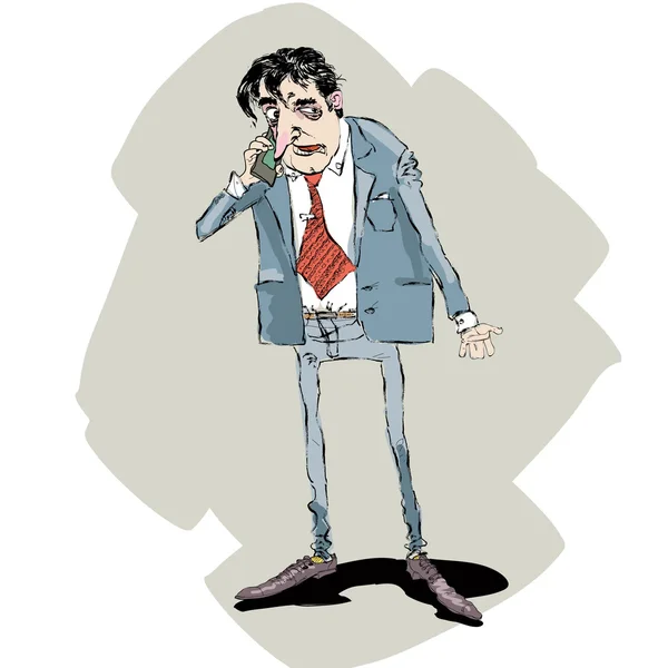 İş adamı telefonda konuşuyor.