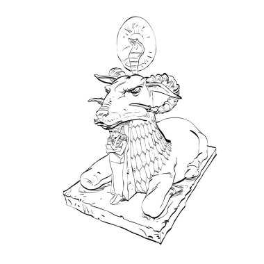 Altın koyun heykeli hayvan peri