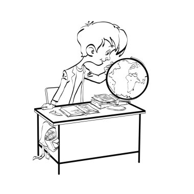 Coğrafya, öğrenci çocuk Dünya arıyorsunuz