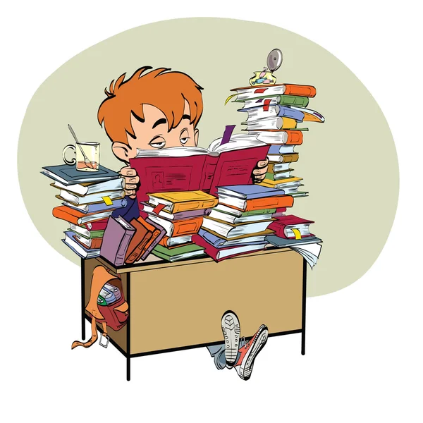 Edebiyat, öğrenci çocuk kitap okur.