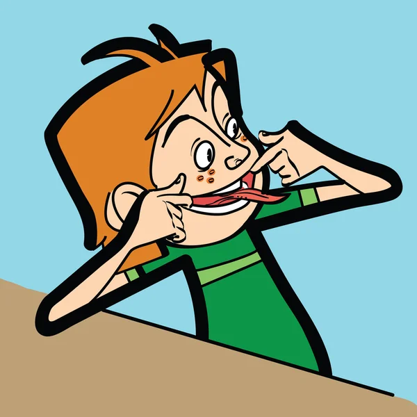 Dil Gösterilen çocuk alay