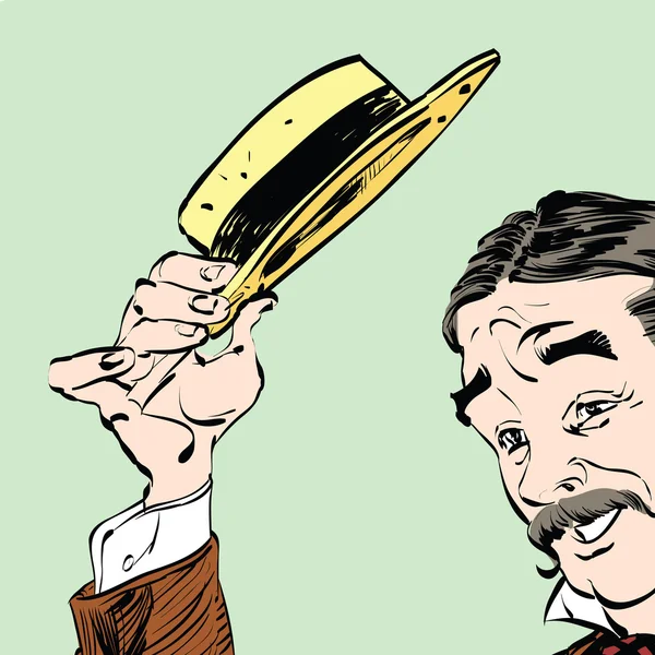 Beyefendi, kibarca şapkasını tebrik olarak kaldırdı