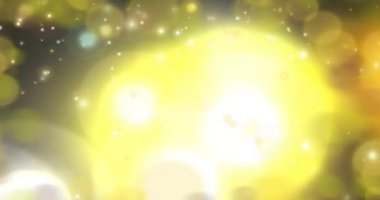 Parçacıklar - Altın Döngü Animasyonlu Soyut Arka Plan; altın, sarı ve beyaz renkli bir illüstrasyon animasyon. Başarı ve zenginlik.