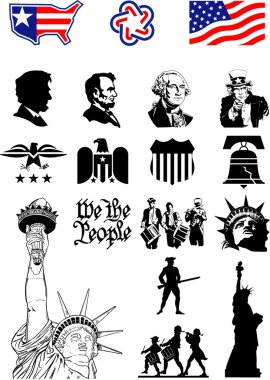 USA Symbols - Icon set clipart