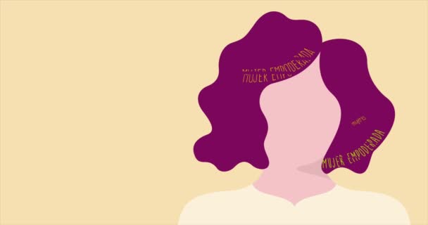 Card Feliz Dia Uluslararasi Mujer Spanyolca Uluslararası Kadınlar Günü Nüz — Stok video