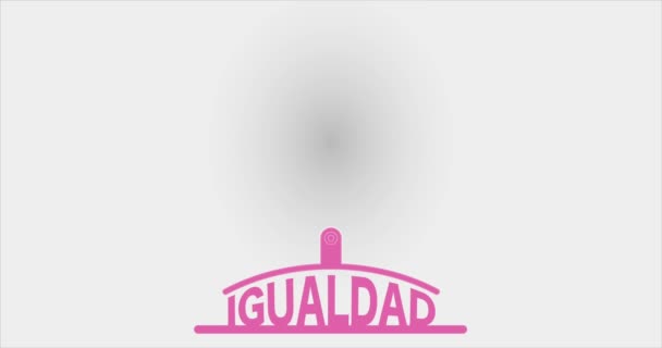グリーティングカード Diaインターナショナル ムジャール スペイン語で国際女性の日 — ストック動画