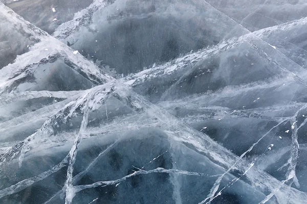 Texture of frozen lake — Stock Photo, Image