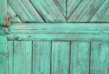 Kilitli eski ahşap kapı 