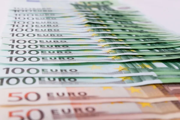 Billetes en euros dinero como fondo — Foto de Stock