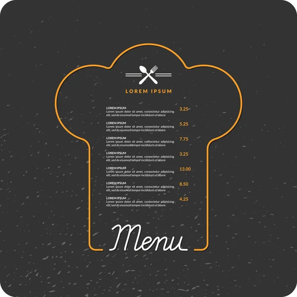 Fundo linear para menu de restaurante — Vetor de Stock