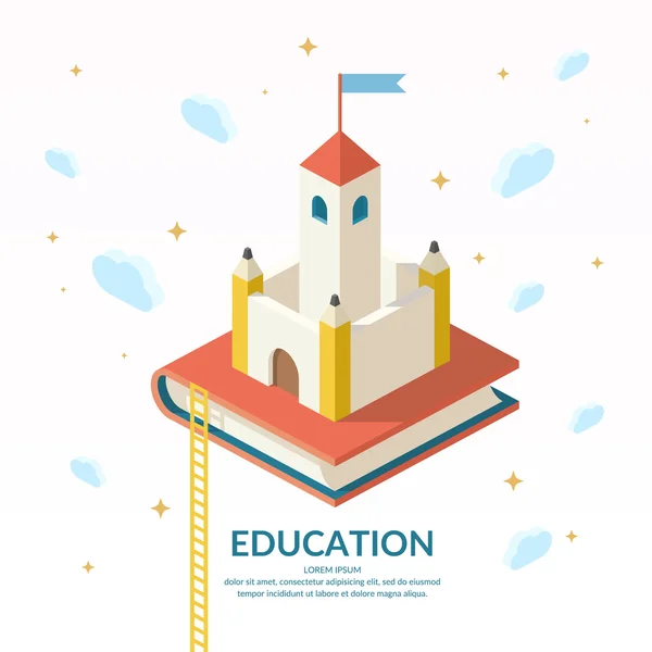 Educación Conceptual Infografías . — Vector de stock