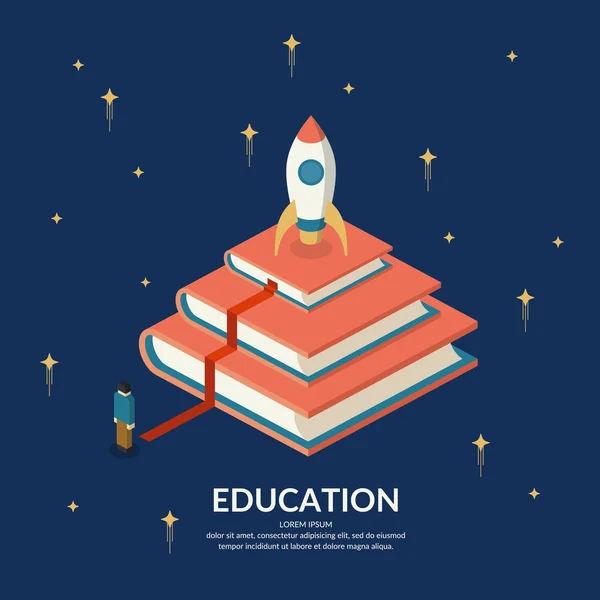 Educación Conceptual Infografías . — Vector de stock