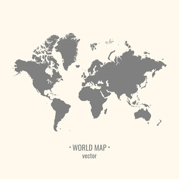 Silhouette world map. — Stock Vector