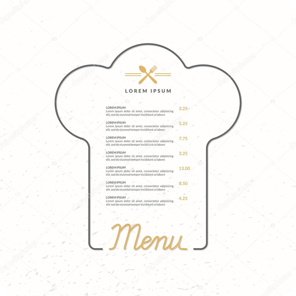 Llinear background for restaurant menu