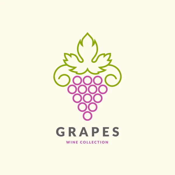 Концепція логотипу винограду . — стоковий вектор