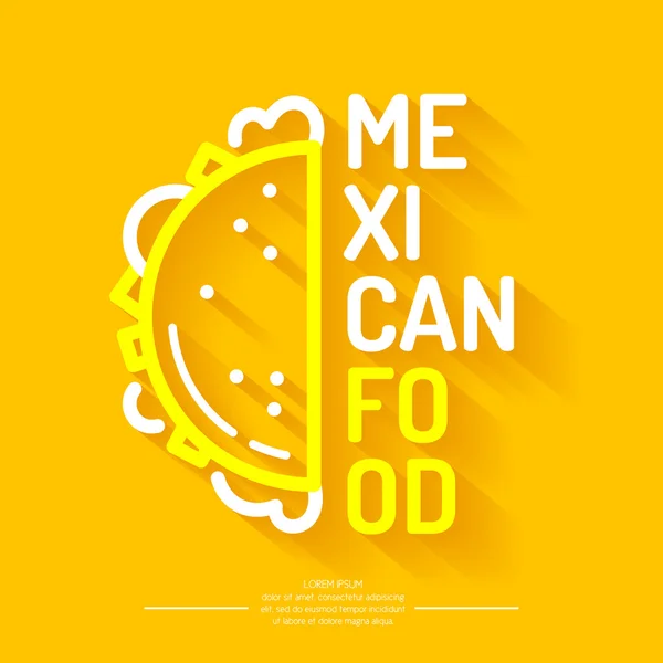 Logo-ul mâncării mexicane . — Vector de stoc
