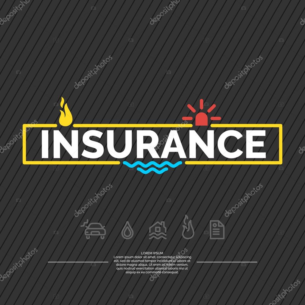 Life insurance poster. Conceptual banner life insurance and property.