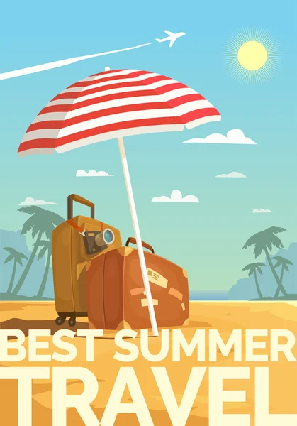 En iyi yaz seyahat. — Stok Vektör