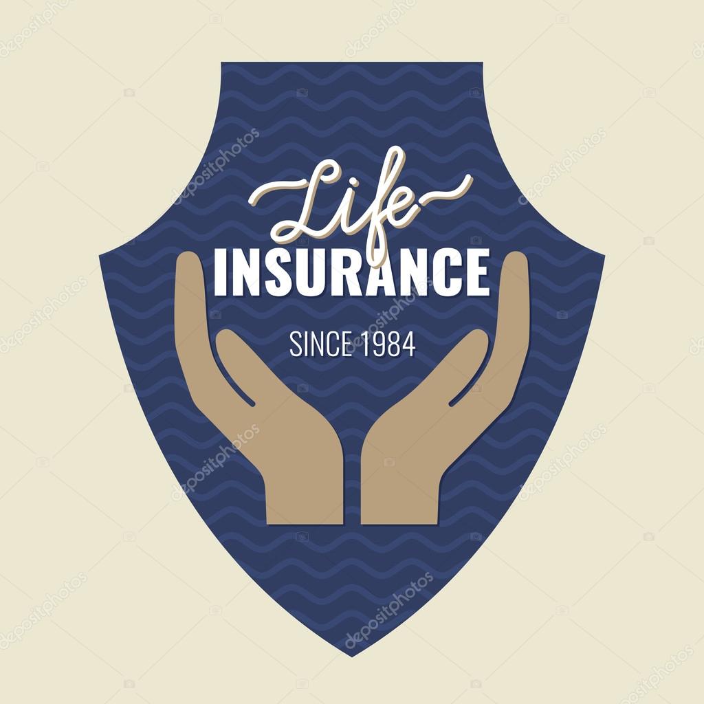 Life insurance logo. Conceptual sign life insurance and property.