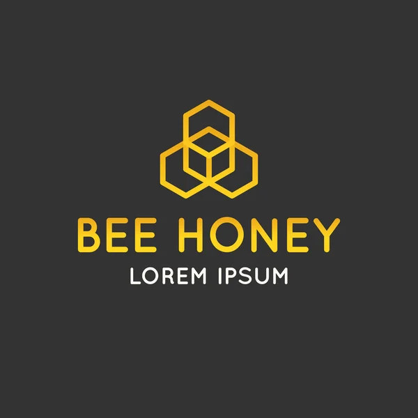 Logo miel de abeja . — Archivo Imágenes Vectoriales