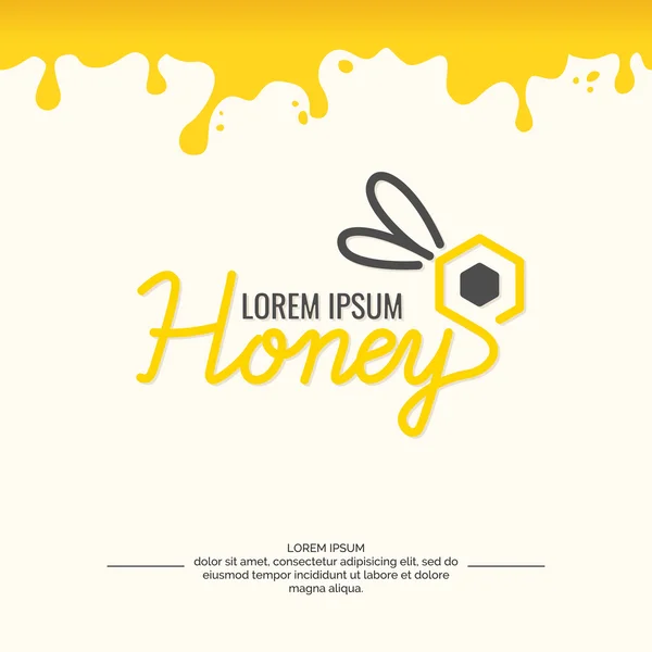 Logo bee honey. — Stock Illustration Logo bee honey. Stock Illustration