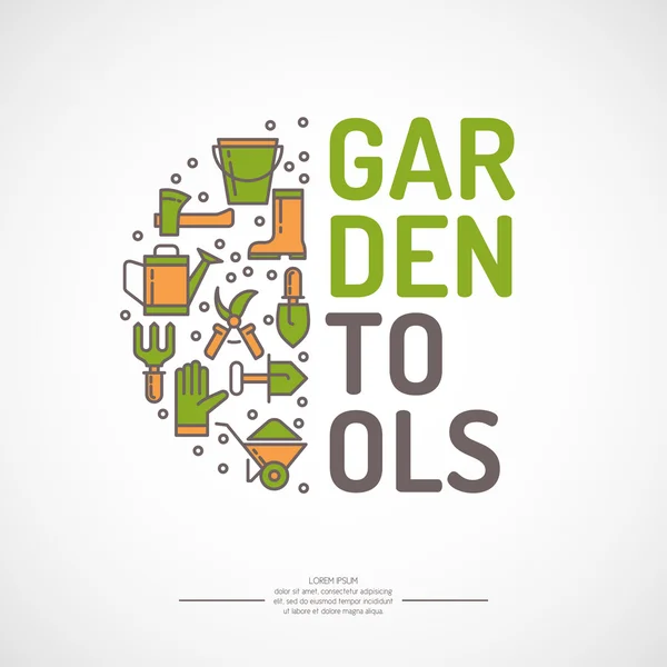 Cartaz de jardinagem . —  Vetores de Stock