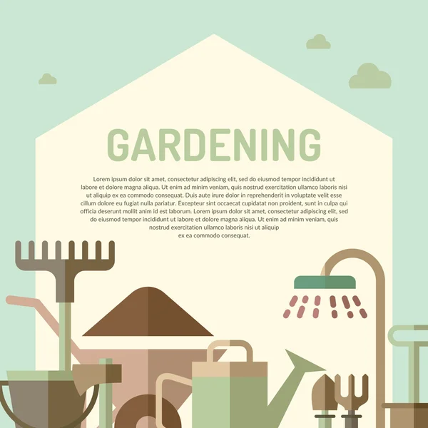 Póster de jardinería . — Vector de stock