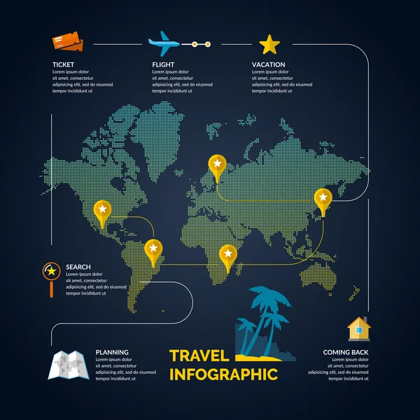 Cartaz para venda de viagens e passeios . —  Vetores de Stock