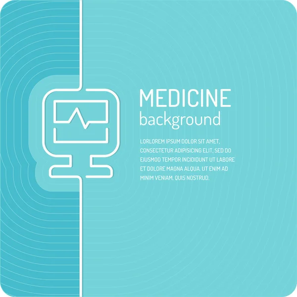 Linearer Vektorhintergrund für die Medizin. — Stockvektor