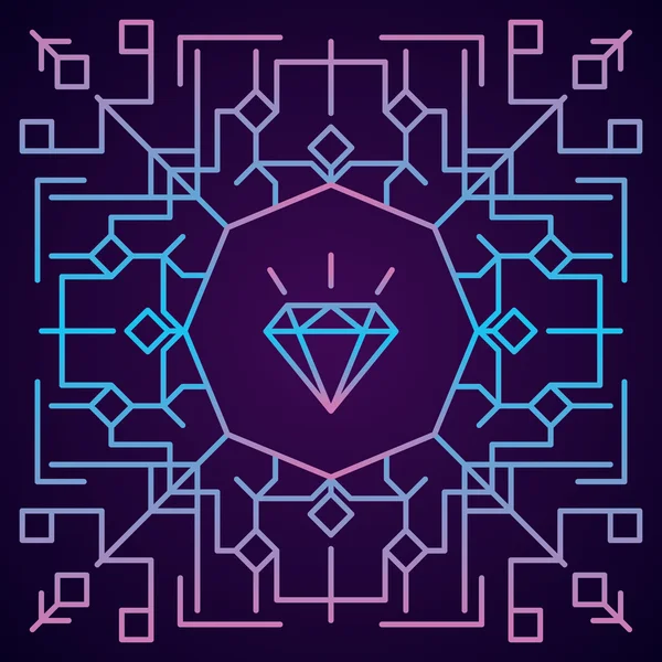 Doğrusal elmas ile modern moda arka plan.