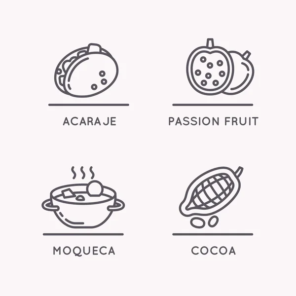 Nourriture et fruits nationaux . — Image vectorielle