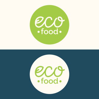 Modern minimalist vektör logo gıda.