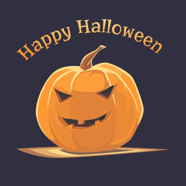 Cadılar Bayramı ifade yüz. Vektör kabak