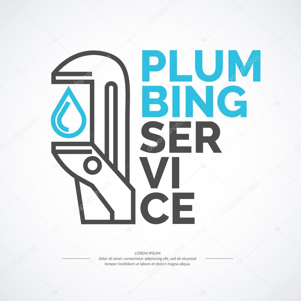 House and plumbing repair. Elements and icons for cards, illustration, poster and web design.