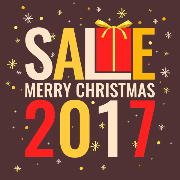 Minimalistisk affisch jul försäljning och rabatter — Stock vektor