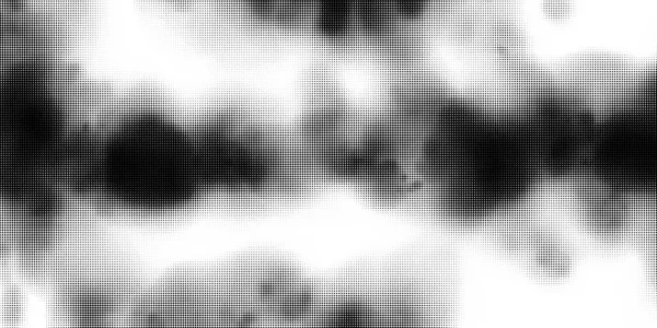 Monochromes Druckraster, abstrakter Vektor-Halbtonhintergrund. Schwarz-weiße Textur der Punkte. — Stockvektor