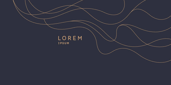 Яркий постер с динамическими волнами. Векторная иллюстрация