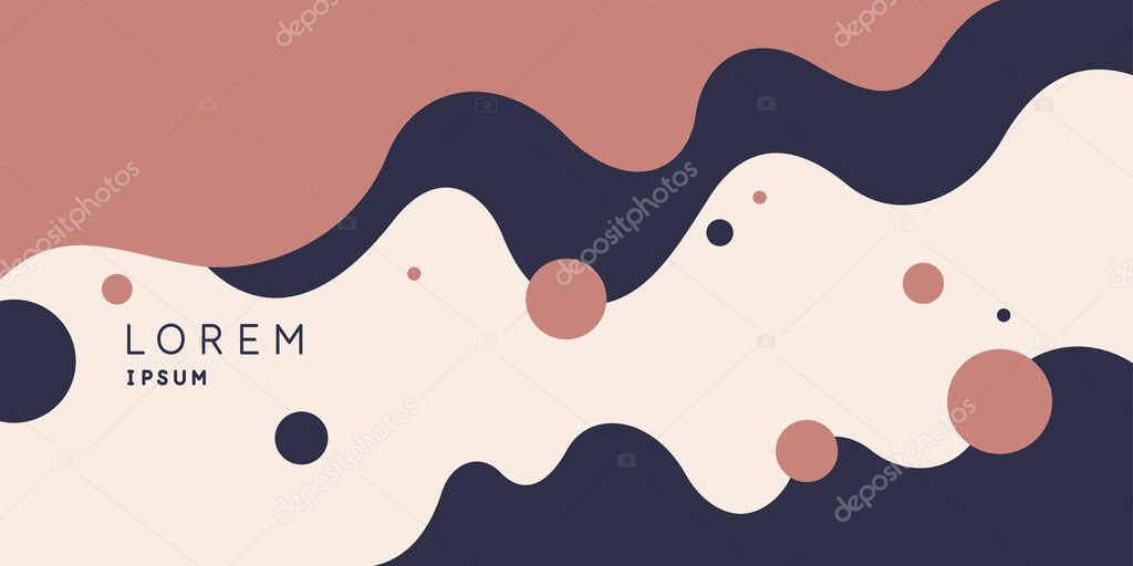 Modern backgrounds with abstract elements and dynamic shapes. Compositions of colored spots. Vector illustration.