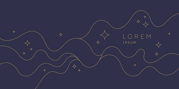 Яркий постер с динамическими волнами. Векторная иллюстрация