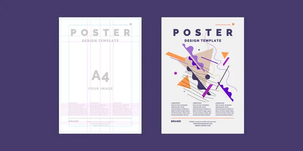 Szablon plakatu dla biznesu i pokrycie współczesnego czasopisma. Streszczenie geometrycznego tła, nowoczesny design. — Wektor stockowy