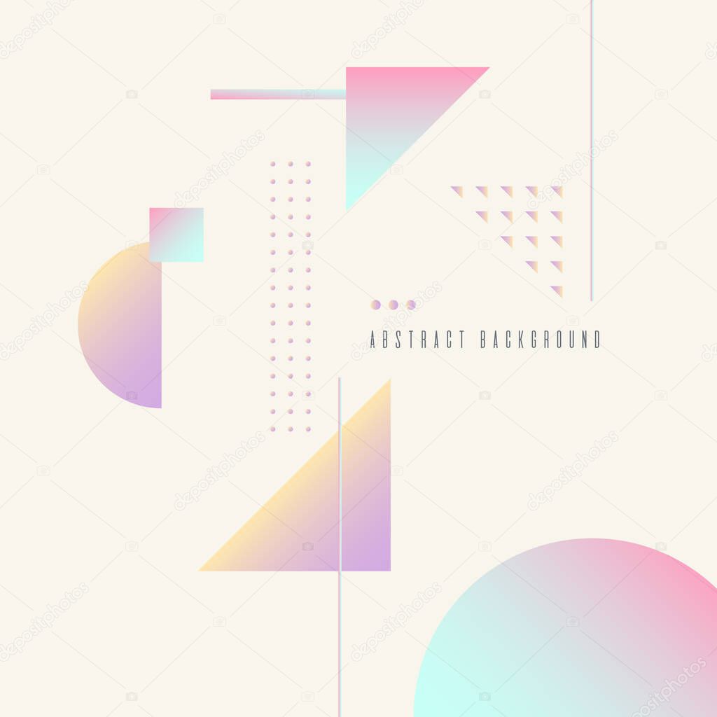 Abstract geometric background with figures in a flat, minimalistic style.