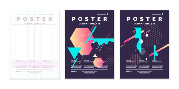 Шаблон плакату для бізнесу та обкладинки сучасного журналу. Абстрактний геометричний фон, сучасний дизайн . — стоковий вектор