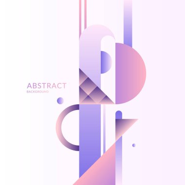 Dinamik ve geometrik şekilli bileşim. Tasarımınız için soyut arkaplan.