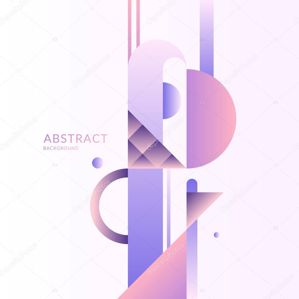 Composition with dynamic and geometric shapes. Abstract background for your design.