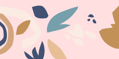 Popüler bir tarzda soyut unsurlara sahip bir kompozisyon. Tasarımın için arka plan. Bir blog ve web sitesi için poster.