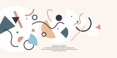 Moda soyut arka plan. Geometrik formların bileşimi. Modern vektör illüstrasyonu